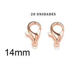 Mosquetones de Metal Color Gold Rose 14mm